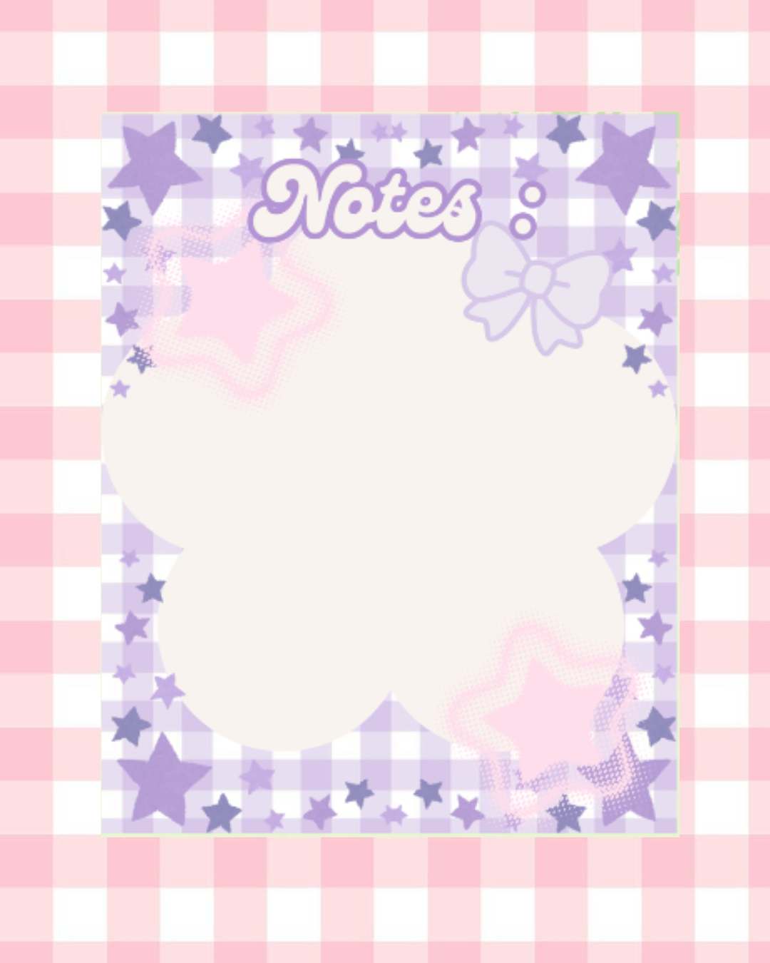 purple star memo pad