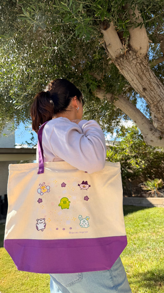 purple tama tote bag !