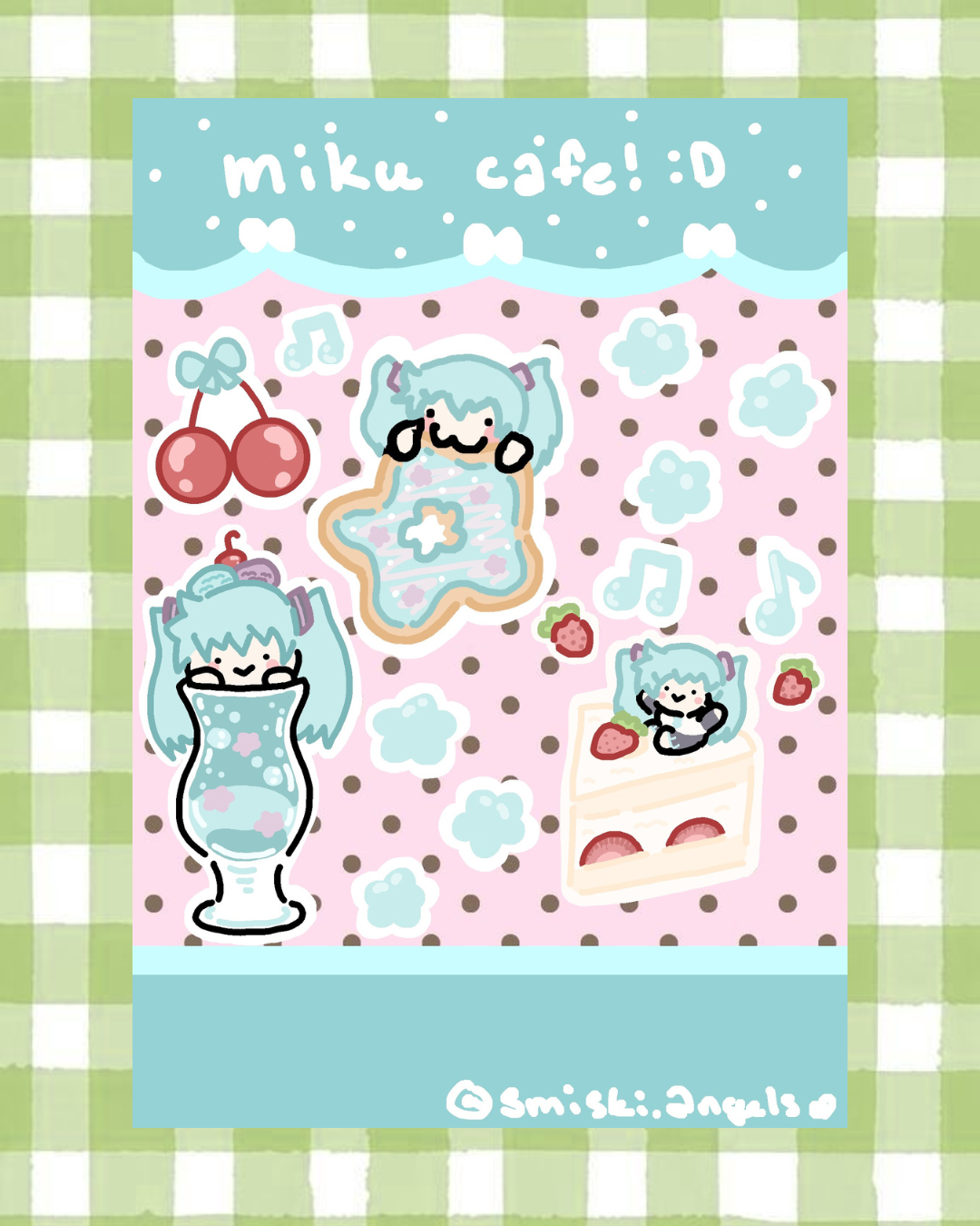 miku cafe sticker sheet !!