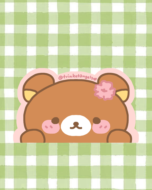 brown bear sakura car peeker !!