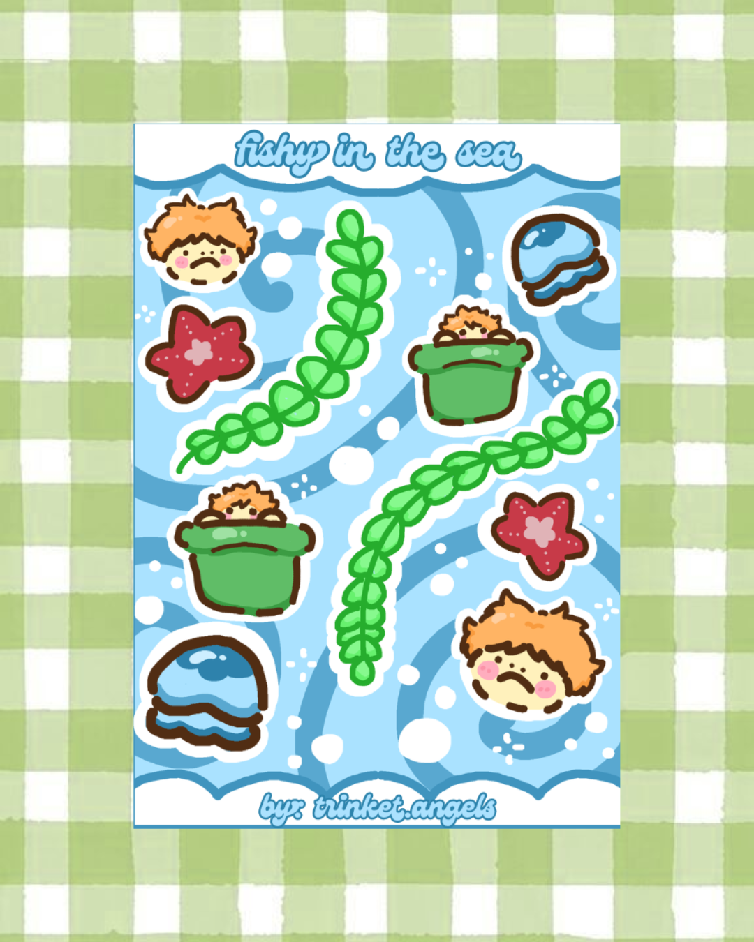 ocean girlie sticker sheet
