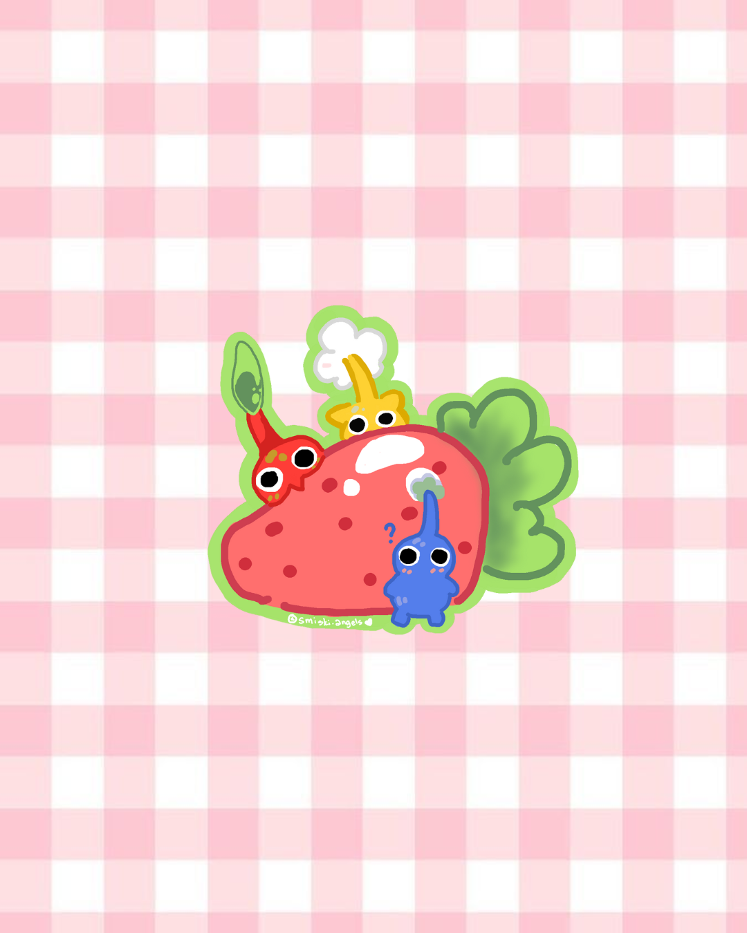 silly lil guys strawberry sticker !