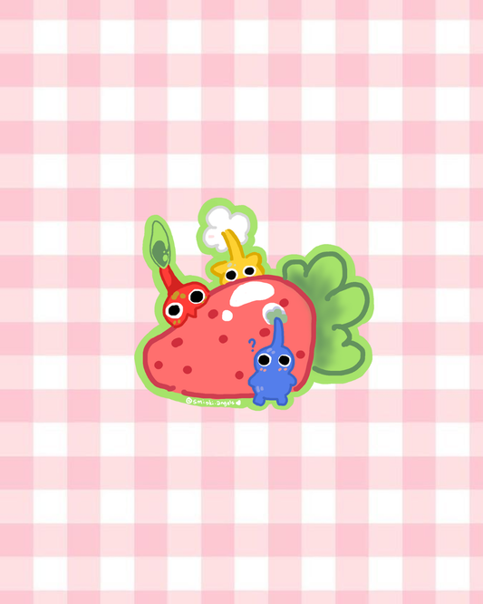 silly lil guys strawberry sticker !
