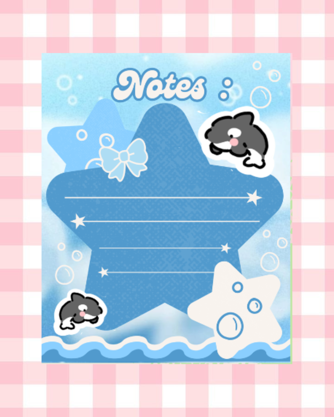 blue orca memo pad