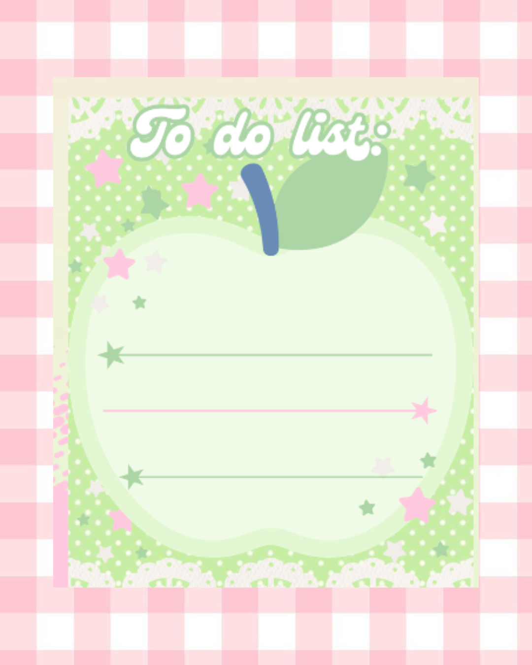 green apple memo pad